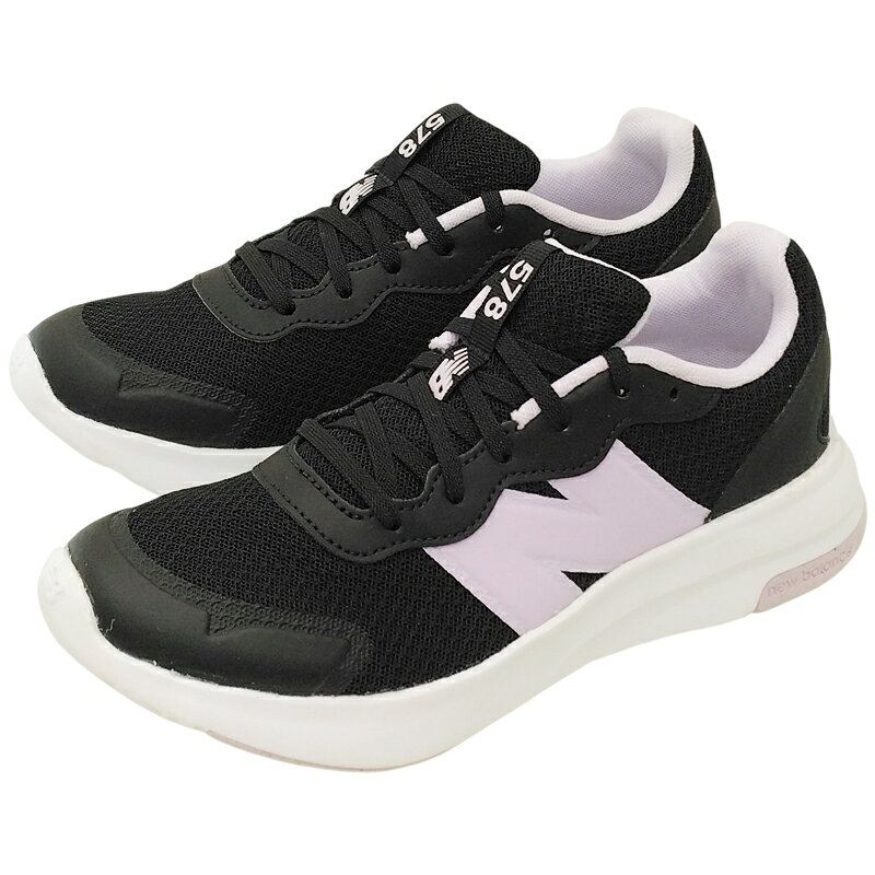 Rakuten - NEW BALANCE ニューバランス 578v1 キッズ ジュニア ローカットスニーカー ブラック/パープル(4KU) 子供靴 運動靴 レースアップ 男の子 女の子 通学 ランニングシューズ 普段履き 耐久 サポート クッション 2026年春夏モデル G578