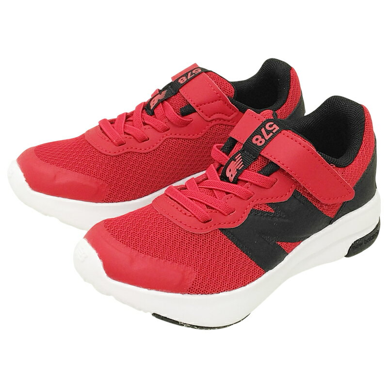 Rakuten - NEW BALANCE ニューバランス 578v1 Bungee Lace with Top Strap キッズ ジュニア スニーカー レッド/ブラック(2ZQ) 子供靴 運動靴 マジックテープ 男の子 女の子 通学 ランニングシューズ 耐久 サポート クッション 2026年春夏モデル P578
