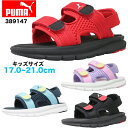 【4月は全品P10倍 要エントリー】プーマ evolve sandal PS エボルブ サンダル PS キッズ スニーカー チャイルドサンダル PUMA バイオレット ブラック ブルー レッド 389147 メッシュ ベルクロ 2本ベルト EVA 通気性 軽量 通気性 柔軟性