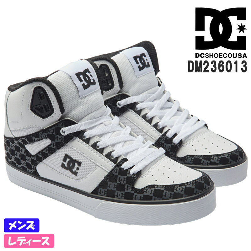 ディーシー 【5月は全品P10倍!要エントリー】DC SHOES ディーシー PURE HIGH-TOP WC レディース メンズ ユニセックス ハイカットスニーカー 紐靴 ストリート カジュアル スケボーシューズ 新色 ピュア ハイトップ ブラック/ホワイトモノグラム(BWG) DM236013