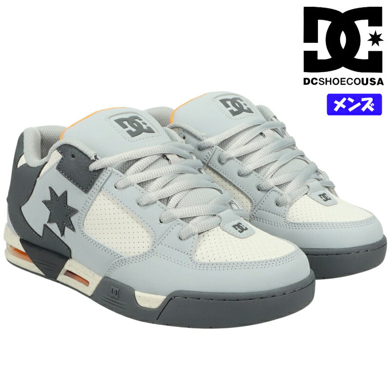 DC - DC SHOES ディーシー COMMAND メンズ ユニセックス ローカットスニーカー ストリート カジュアル スケボーシューズ 紐靴 復刻 コマンド エアバック 軽量 快適 衝撃吸収 2026年春夏モデル グレー/ホワイト(027) DM261003