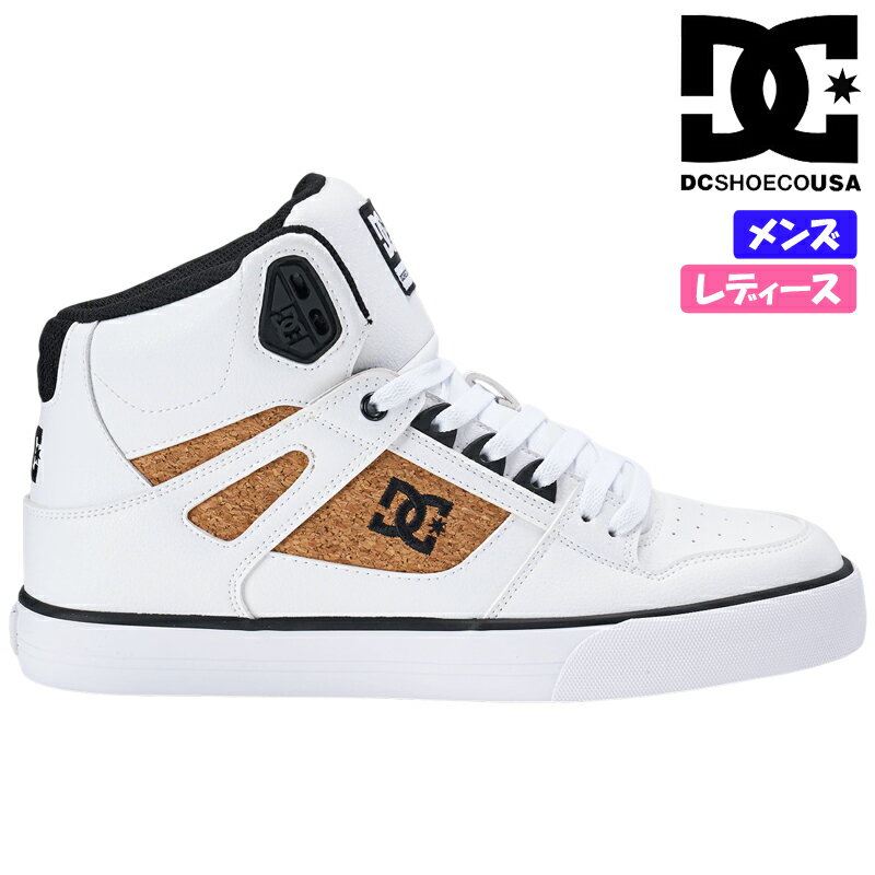 DC - DC SHOES ディーシー PURE HIGH-TOP SE SN レディース メンズ ユニセックス ハイカットスニーカー 紐靴 ストリート カジュアル スケボーシューズ 2026年春夏モデル ピュアハイトップ ホワイト/コルク(WCR) DM262303