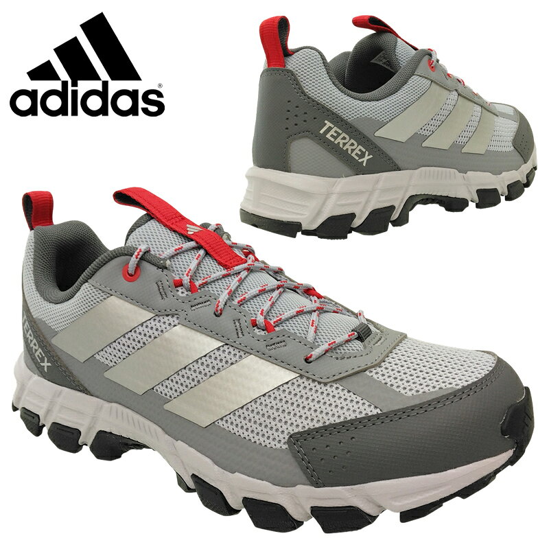 アディダス TERREX ROCKADIA M Trail Running メンズ トレイルランニングシューズ スニーカー トレランシューズ 運動靴 ヘイローシルバー/シルバーメタリック/ベタースカーレット KJ0414 adidas テレックス ロカディア