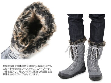 コロンビア【Columbia】ミンクスミッド 3【Minx Mid III】BL5964 レースアップスノーブーツレディース/ウィメンズ/婦人/ウィンターブーツ/ミドル/防水/保温/防寒/軽量/防滑/ボア/雪/雪国/雨/オムニヒート/セール【20%OFF】【送料無料】