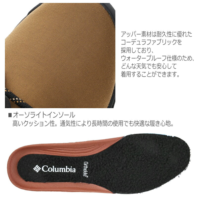 コロンビア サップランド フォー ウォータープルーフ オムニヒートインフィニティ YU9626 ウィンターブーツ レディース メンズ ショート丈 スノーブーツ 雪用 防水 氷上 防滑 滑らない 防寒 2025年秋冬 Columbia SAPLAND