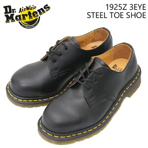 【4月は全品P10倍!要エントリー】Dr.Martens ドクターマーチン 1925Z 3EYE STEEL TOE SHOE 1925Z 3アイ スチールトゥシューズ レディース レザーシューズ 革靴 本革 カジュアル FINE HAIRCELL 3ホール Airwair 黒 スチール入り BLACK ブラック 10111001