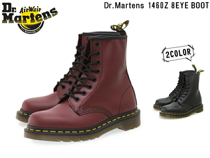 【5月は全品P10倍 要エントリー】Dr.Martens ドクターマーチン CORE 1460 8EYE BOOT コア 1460 8アイブーツ レディース メンズ ユニセックス ショートブーツ スムースレザー 8ホール 本革 革靴 レザーシューズ イエローステッチ CHERRYRED チェリーレッド 10072600