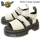 【4月は全品P10倍 要エントリー】Dr.Martens ドクターマーチン RICKI 3 Strap Sandal リッキ 3ストラップサンダル レディース 厚底 3本ストラップ プラットフォームサンダル COBBLESTONE GREY コブルストーングレー 30572055