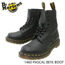 Dr.Martens ドクターマーチン 1460 PASCAL 8EYE BOOT 8アイブーツ レディース メンズ ユニセックス ショートブーツ レザーシューズ 革靴 本革 レースアップ 8ホール Airwair ファイングレインレザー BLACK ブラック 13512006