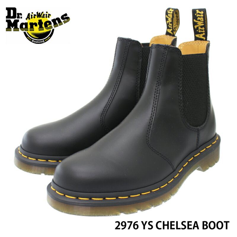 Dr.Martens ドクターマーチン 2976 YS チェルシーブーツ レディース メンズ ユニセックス ショートブーツ CHELSEA BOOT サイドゴアブーツ カジュアル Airwair レザー SMOOTH 本革 BLACK ブラック 22227001のサムネイル