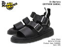 【4月は全品P10倍 要エントリー】Dr.Martens ドクターマーチン GRYPHON SANDAL グリフォン サンダル レディース メンズ ユニセックス ストラップサンダル レザーシューズ BRANDOレザー ベルト STRAP 調整可能 ショアー Airwair BLACK ブラック 15695001