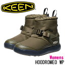 【4月は全品P10倍!要エントリー】KEEN キーン HOODROMEO WP フッドロメオ ウォータープルーフ 1027782 レディース 防水ウィンターブーツ Dark Olive/Black ショートブーツ 女性 ストラップ アウトドア キャンプ タウンユース スノーブーツ ダークオリーブ 1027782