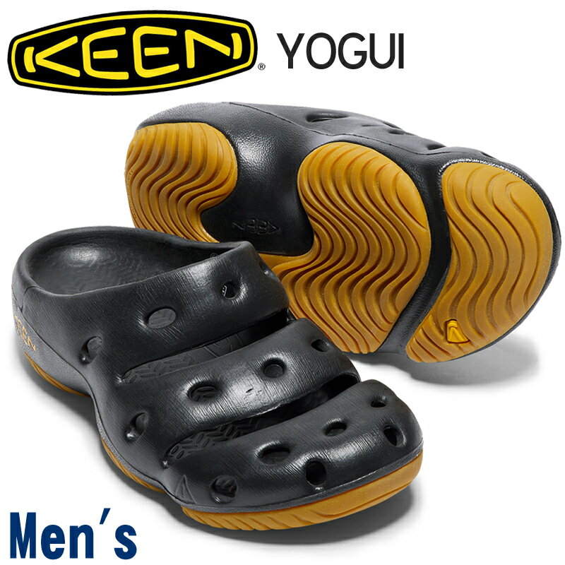 楽天シューズショップ　M-Star【5月は全品P10倍!要エントリー】KEEN キーン YOGUI ヨギ 1001966 メンズ ハイパフォーマンスクロッグ BLACK 超軽量 サンダル リラックスシューズ カジュアル デイリー アウトドア アフタースポーツシューズ 普段履き 定番モデル オールシーズン