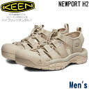 KEEN キーン NEWPORT H2 ニューポート エイチツー 1027128 メンズ ハイブリットサンダル Monochrome/Safari 人気No.1 水陸両用サンダル 高機能 キャンプシューズ アウトドア モノクローム サファリ オールシーズン 2023年春夏モデル