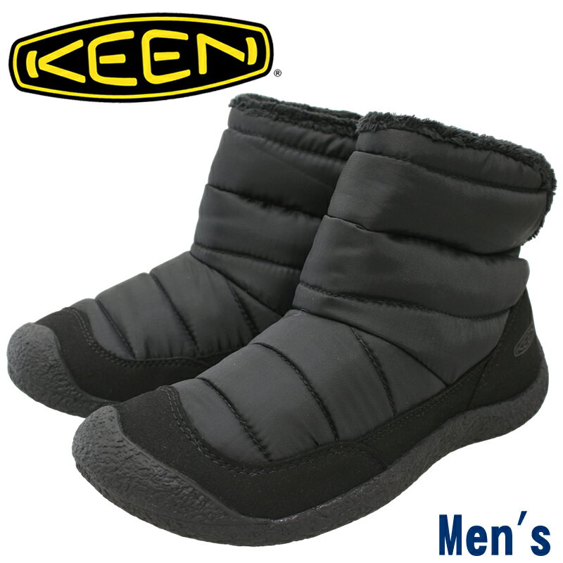 KEEN キーン HOWSER FOLD DOWN M ハウザーフォールドダウン 1027947 メンズ ショートブーツ Black/Black リラックスシューズ アウトドア 普段履き タウンユース キャンプ ミッドカットデザイン スニーカーブーツ ブラック