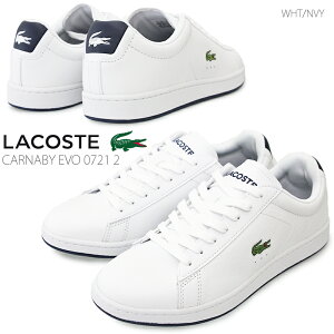 ラコステ【LACOSTE】CARNABY EVO 0721 2 カーナビー エヴォ 0721 2 ホワイト/ネイビー(042) SM00031メンズスニーカー/ローカット/レザーシューズ/カジュアル/紐靴/レースアップ/コート系スニーカー/快適/ビッグロゴ/人気モデル/新作【あす楽】