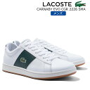 ラコステ スニーカー メンズ 【3月は全品P10倍!要エントリー】LACOSTE ラコステ CARNABY EVO CGR 2226 SMA_SM00784 メンズ ローカットスニーカー ホワイト/ダークグリーン(1R5) スポーツカジュアル レザーシューズ 紐靴 レースアップ コート系 快適 ビッグロゴ 人気モデル カーナビー エヴォ