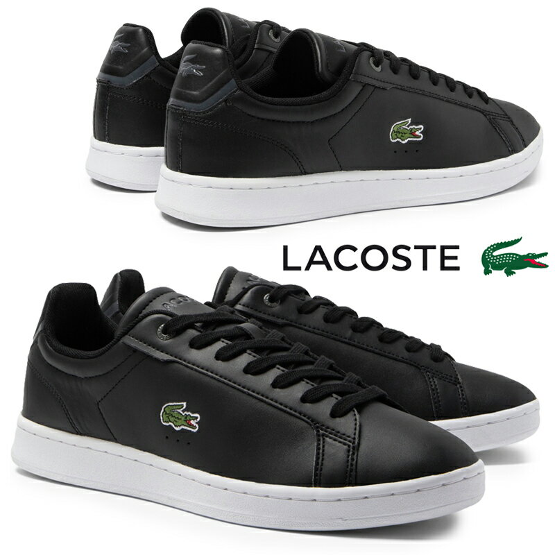 ラコステ レザースニーカー メンズ 【5月は全品P10倍!要エントリー】LACOSTE ラコステ CARNABY PRO BL23 1 SMA メンズ ローカットスニーカー 45SMA0110 ブラック/ホワイト(312) スポーツカジュアル レザー BLACK 紐靴 レースアップ 普段履き カーナビー スポーティ