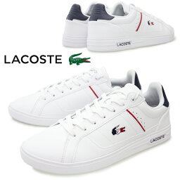 ラコステ スニーカー メンズ 【4月は全品P10倍!要エントリー】LACOSTE ラコステ EUROPA PRO TRI 123 1 SMA メンズ ローカットスニーカー 45SMA0117 ホワイト/ネイビー/レッド(407) スポーツカジュアル WHITE トリコカラー 紐靴 レースアップ 普段履き エウロパ スポーティ