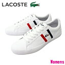 ラコステ 【4月は全品P10倍!要エントリー】LACOSTE ラコステ LEROND TRI 1 レディース ローカットスニーカー CFA0087 ホワイト/ネイビー/レッド(407) スポーツカジュアル スポーティ レザーシューズ 紐靴 レースアップ 普段履き 快適 消臭 防菌 コート系スニーカー ルロン TRI 1