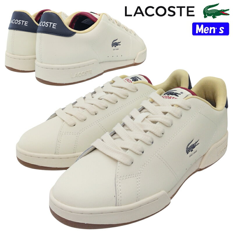 LACOSTE ラコステ CARNABY CUP 225 3 SMA メンズ ローカットスニーカー 50SMA0052 オフホワイト/ガム(4..