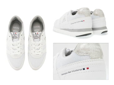 ルコックスポルティフ【le coq sportif】LA セーヌ QL3NJC10 ホワイト シルバー レディーススニーカーウィメンズ/ローカット/紐靴/ロングセラー商品/軽量/軽い/消臭/カジュアル/スタイリッシュ【30%OFF】【送料無料※沖縄県除く】