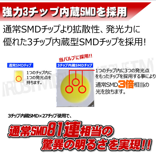 【保証付】LED S25シングル ピン角違い BAU15S 3チップSMD27連 オレンジ 橙発光 片側合計81連 ウィンカーランプに 150度 ピン違い 爆光 明るい 拡散発光 アンバー ウインカー 【エムトラ】【RCP】