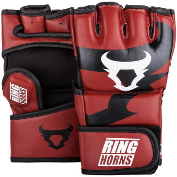 RINGHORNS オープンフィンガーグローブ CHARGER MMA GLOVES (レッド) //グラップリンググローブ MMAグローブ 総合格闘技 寝技 送料無料