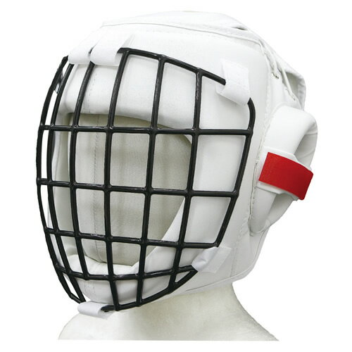 ISAMI 面ガード 本体 面金セット TT-25 //空手 ヘッドガード ヘッドギア 金網 赤コーナーテープ付き 送料無料