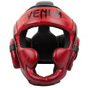 VENUM ヘッドガード ELITE HEADGEAR //ボクシング スパーリング キックボクシング ヘッドギア 格闘技 防具 送料無料 VENUMのヘッドガード 「ELITE HEADGEAR /エリート ヘッドギア」 顎部分にパッドが入ったヘッドガードです。 顔面急所への打撃を最大限守るヘッドガード ワンパンチKOを防ぐチンガード付き。 空手からボクシングまで打撃系格闘技のマルチモデルです。 バックのマジックテープで調整が可能です。 サイズ　フリーサイズ 素材　最高級スキンテックスレザー 100％ フランス発のMMAファイトブランド「VENUM／ヴェナム」 ボクシンググローブやヘッドガード、レガースといった格闘技用品だけでなく、ファイトショーツやラッシュガード、コンプレッションウェアといったウェアも人気のブランド 格闘技界にもファンは多く、UFC、RIZIN、PRIDE（当時）で活躍するファイターやBellator／ベラトール等で活躍する選手、K-1やムエタイ、キックボクシングで活躍する格闘家の多くが愛用しています。 近年では元WBO世界フェザー級王者、元WBO世界スーパーフェザー級王者であり現WBAスーパー・WBC・WBO世界ライト級統一王者のワシル・ロマチェンコ選手とのスポンサー契約をし、ボクシング界においてもVENUMのブランド名が広く聞かれるようになっています。 2021年4月からは実力・人気共に世界最大の総合格闘技団体「UFC」の公式スポンサーに就任！ 総合格闘技だけでなく、エクササイズ、エアロビクス、ヨガにも最適なスポーツウェア！ ※当店はVENUMのオフィシャルリセラー（正規認定販売代理店）のため、全商品が正規品です。 ※※この商品は日本製と比較するとプリントのズレ、跳ね、縫い目のズレ、糸の解れなど全体的に若干品質が落ちます。ご了承の上、ご注文下さい。