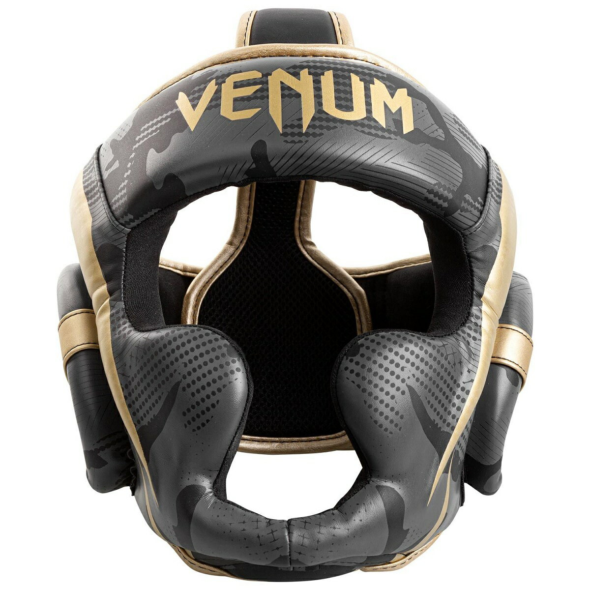 VENUM ヘッドガード ELITE HEADGEAR （ダークカモ×ゴールド） VENUM-1395-535 //ボクシング スパーリング キックボクシング ヘッドギア..