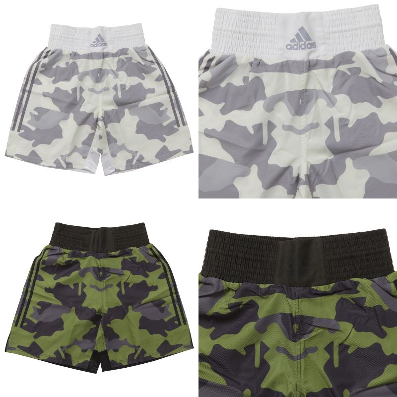 adidas ボクシング トランクス プロ 迷彩カラー ADISMB03 camo//ボクシング トランクス トレーニングウェア パンツ ムエタイ キックボクシング ダイアモンドデザイン生地のボクシングトランクス ポリエステル100％ サイズは大き目です。 サイズ目安（個人差あり、アメリカンサイズ、適応身長） XS:160〜165cm S:165〜170cm M:170〜175cm L:175〜180cm