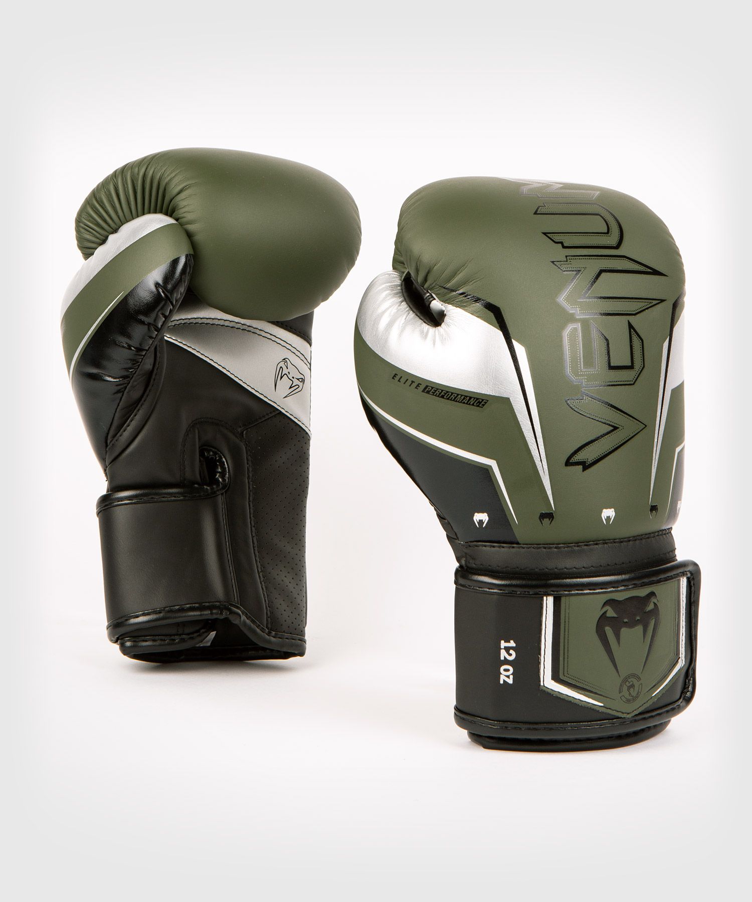 VENUM ボクシング グローブ ELITE EVO BOXING GLOVES カーキ シルバー VENUM-04260-578 //スパーリンググローブ ボクシング キックボクシング フィットネス 送料無料