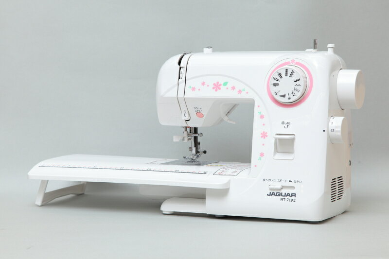 ジャガー 電子ミシン MT719-2 選べる2色(ピンク・ホワイト)ワイドテーブル付きジャガーミシン