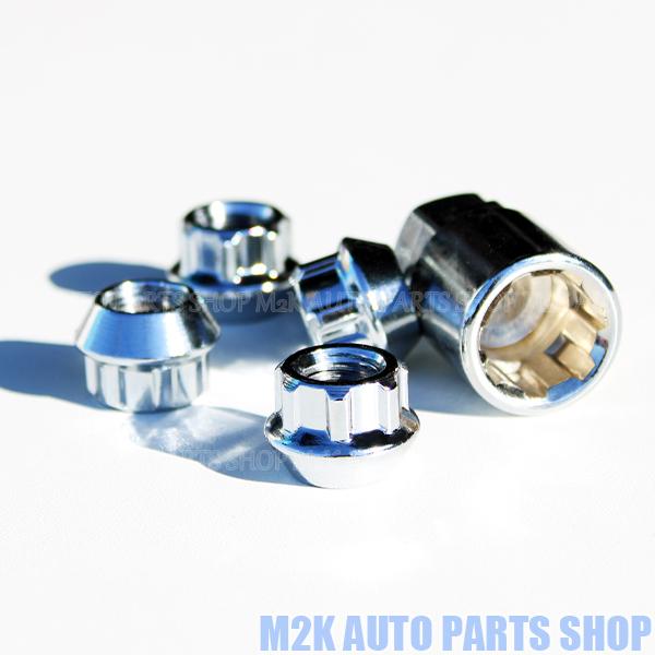 ロックナット 16mm 4個 P1.25 貫通 ショートナット ホイールナット メッキナット 19HEX 21HEX M12 ソケット