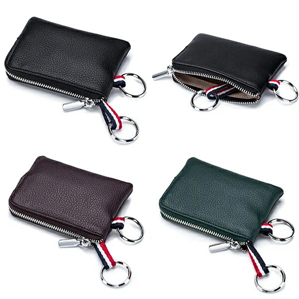 本革 財布 キーケース カバー キーホルダー レザー キーリング フック レザー スマートキー ウォレット 小銭入れ 傷防止