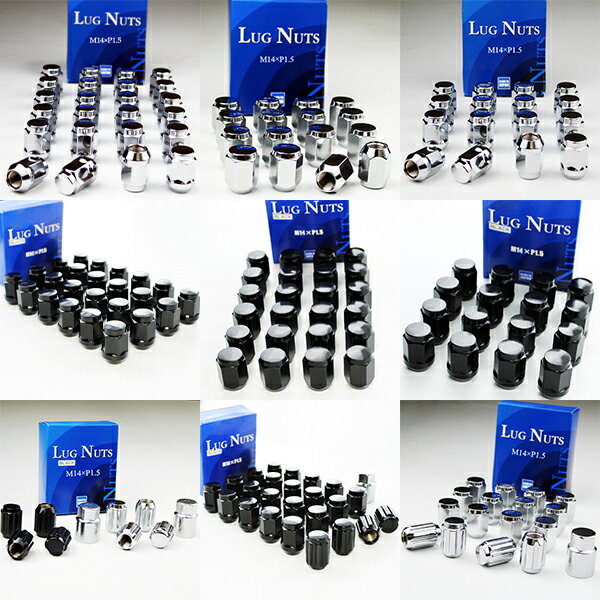M14 1.5 国産 ホイールナット ブラックナット メッキナット スリット スチール ナット 17HEX 19HEX 21H..