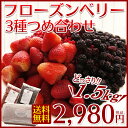 【送料無料】 楽天最安値に挑戦中!フローズン(冷凍)ベリー3種詰め合わせメガ盛り1.5kg(500g×3)【パンケーキ 】【アサイーボウル】【ヨーグルト】【業務用】