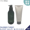 【4月14日20:00～エントリーでP10倍】【選べる容量/1＆1セット】【あす楽/送料無料】［NUMBER THREE］ ナンバースリー ヒュウケア シャンプー & トリートメント セット サロン専売品 カラーヘア ヴィーガン認証 アルコールフリー ノンシリコン パラベンフリー 本体 詰替え