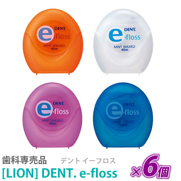 【6個セット】［LION］ライオン デント e-フロス 40m DENT. e-floss 歯科専売品 イーフロス