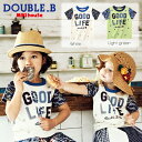 【セール30%OFF】【メール便OK】【DOUBLE B ダブルビー】お袖がカモフラ柄☆半袖Tシャツ(70cm・80cm・90cm)ミキハウス