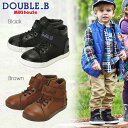 【アウトレットセール30%OFF】【メール便不可】【DOUBLE B ダブルビー】キャンバス素材のハイカットシューズ(15cm-19cm)【ミキハウス 靴】