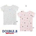 セール30%OFF!ダブルビー ドット&アイス柄Tシャツセット<2枚1セット>(80cm-140cm)【下着・肌着セット】ミキハウス正規販売店●メール便OK
