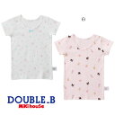 セール30%OFF！ダブルビー ドット＆アイス柄Tシャツセット＜2枚1セット＞(80cm-140cm)【下着・肌着セット】ミキハウス正規販売店●メール便OK