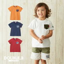 セール30 OFF！ダブルビー 胸ポケット 半袖Tシャツ(80cm-150cm)ミキハウス正規販売店●メール便OK