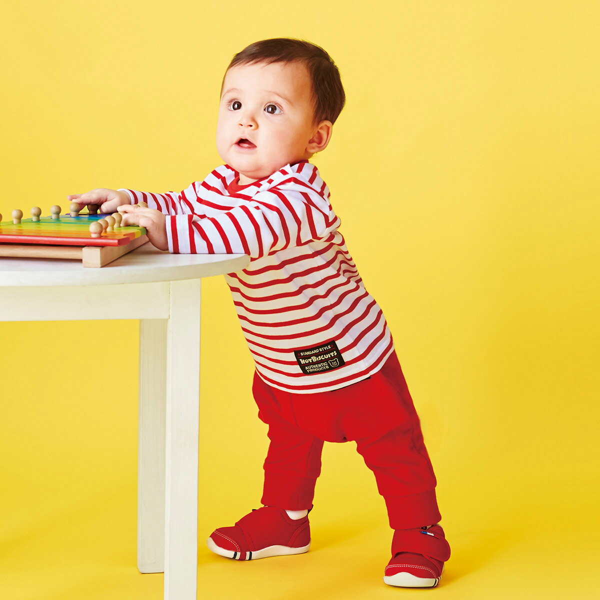 セール30%OFF！ホットビスケッツ ファーストベビーシューズ(11.5cm-13cm)ミキハウス正規販売店●メール便不可のサムネイル