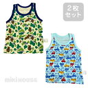 2/11 1:59までP5倍！【セール30%OFF】【メール便OK】【MIKIHOUSE ミキハウス】迷彩＆電車☆タンクトップ 下着セット＜2枚1セット＞（90cm-140cm）