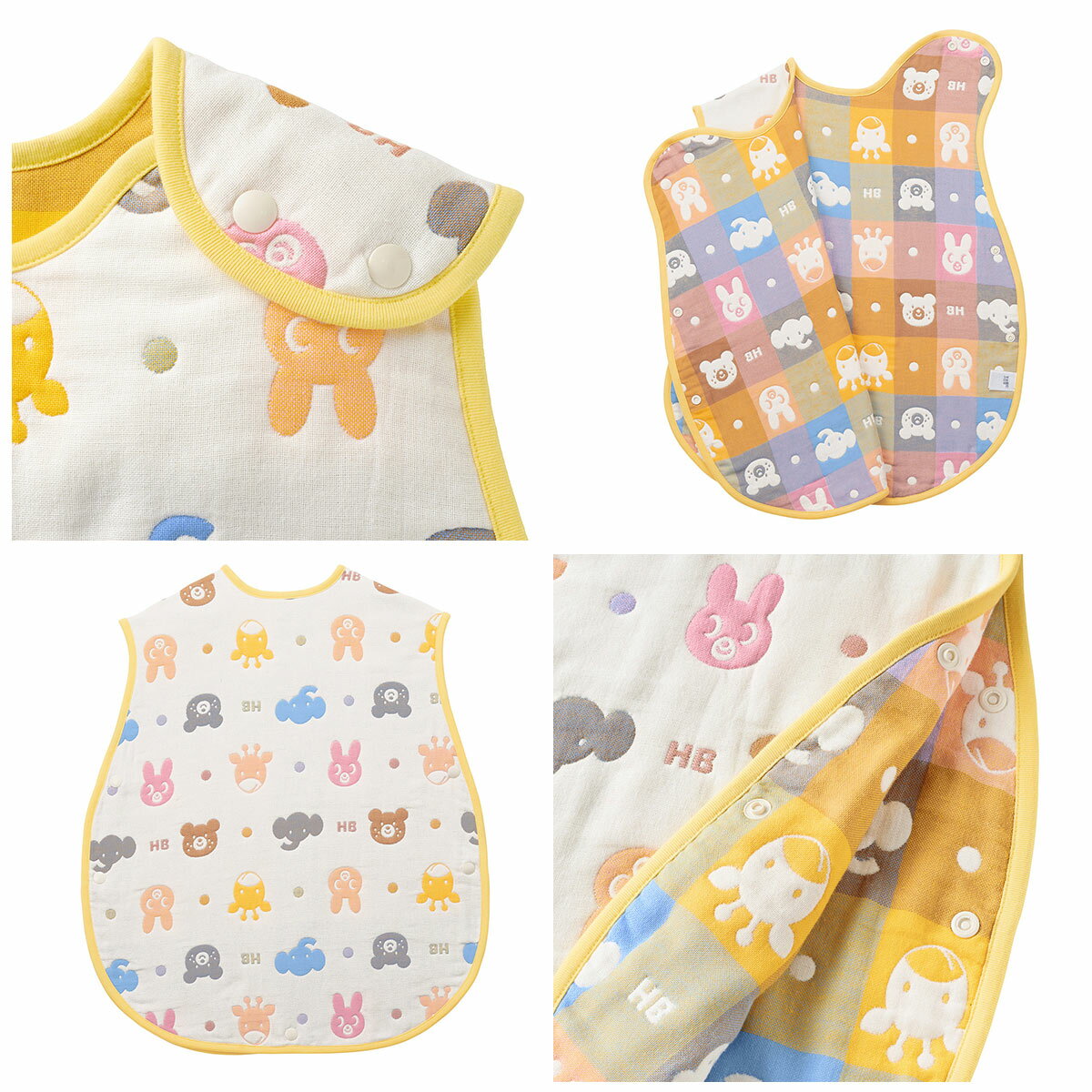 ホットビスケッツ 六重織 ベビー ガーゼスリーパー ミキハウス正規販売店●メール便OK