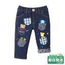 セール30%OFF!ミキハウス プッチー ミュージックモチーフ ストレッチデニムパンツ(90-130cm)ミキハウス正規販売店●メール便不可