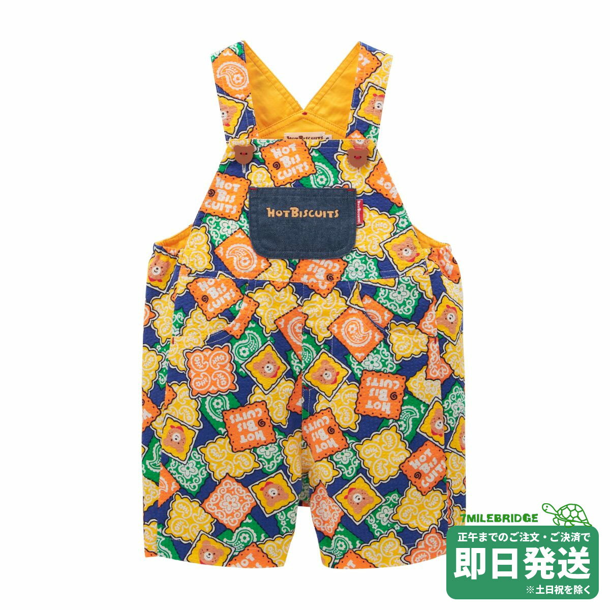 樂天商城 - セール50%OFF！ホットビスケッツ バンダナ柄 オーバーオール(70-110cm)ミキハウス正規販売店●メール便OK